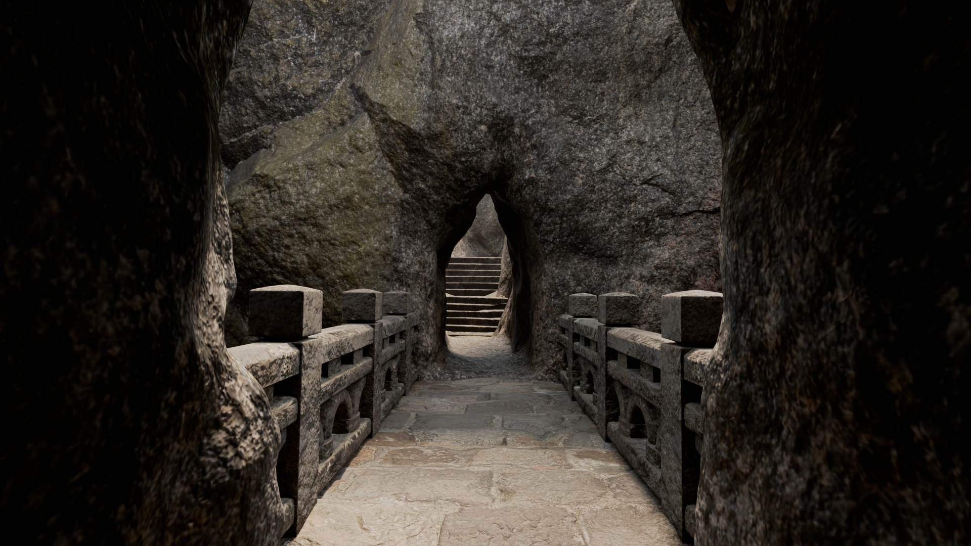 Stone tunnel bridge (final render)