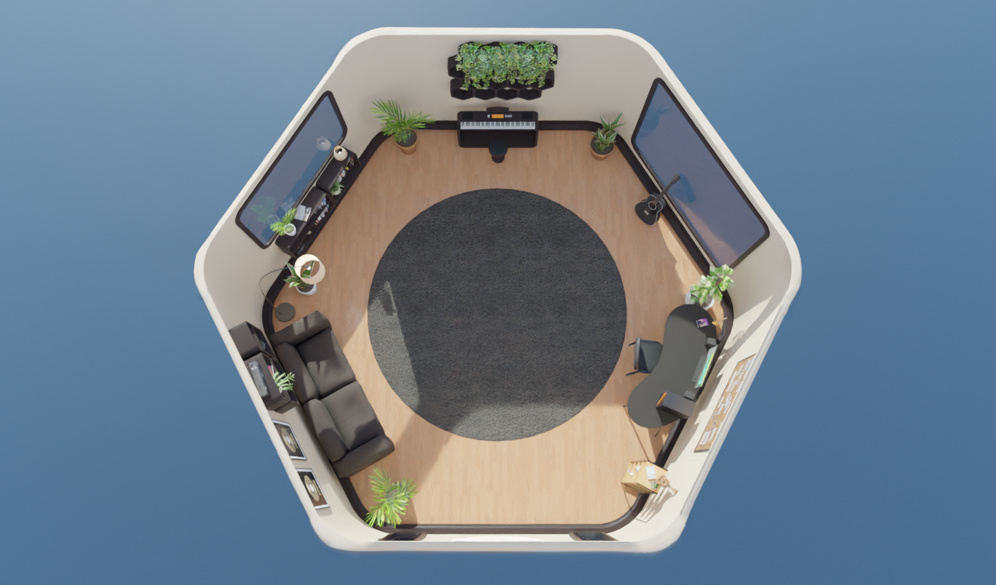top-down view